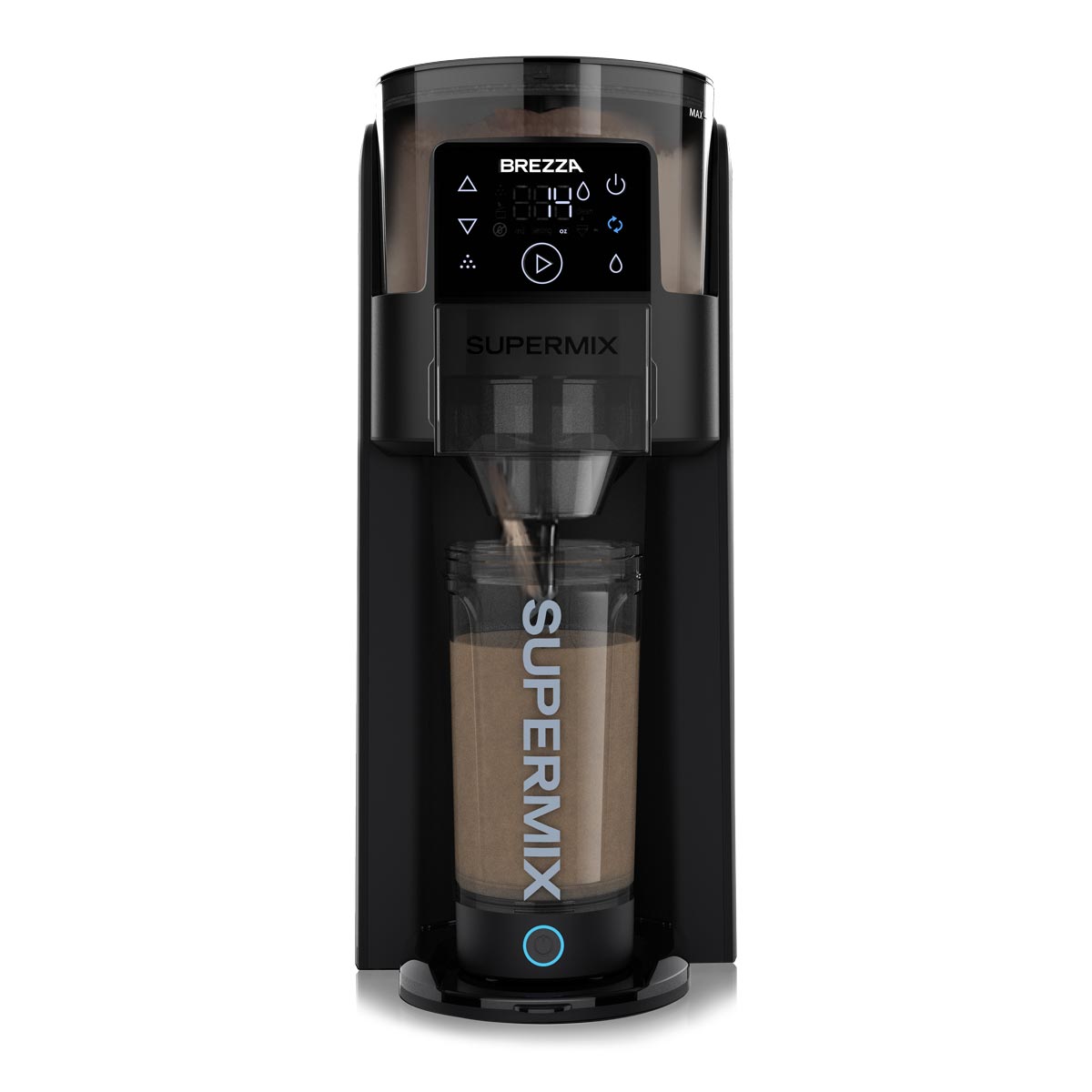 The Brezza Supermix Protein Shake Maker making a Chocolate Protein Shake
